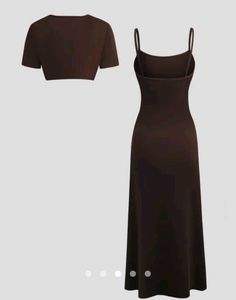 savana Chic Brown Midi Dress Co-ord Set