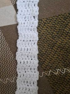 Handmade Crochet White hair band/ waist band