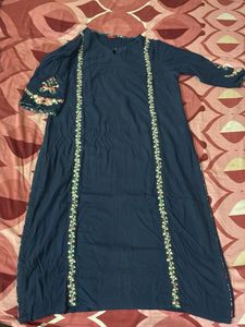 Embroidered Blue Kurta