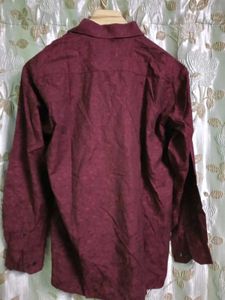 Burgundy Button-Down Shirt