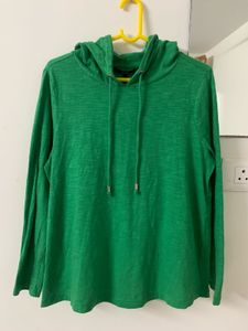 Vero Moda Green Hooded Long Sleeve T-Shirt