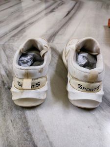 White Adidas Shark Sole Shoes,Size UK 6-7