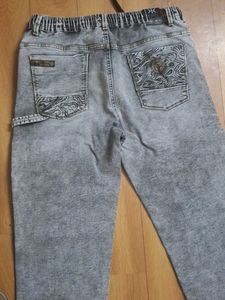 Men's Acid Wash Cargo Jeans