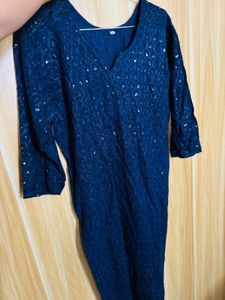 Sparkling Navy Blue Stylish Kurta for women