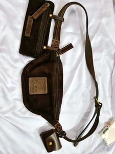 Hidesign Suede Sling Bag