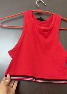 Red Crop Tank Top