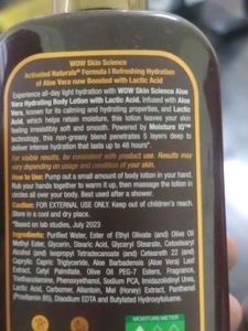 WOW Skin Science Aloe Vera Hydrating Body Lotion