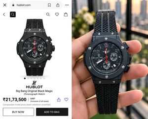 Hublot Stylish Black Chronograph Watch