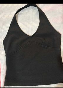Black Halter Neck Top