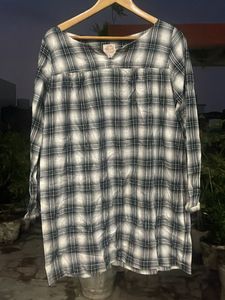 Chic Plaid Tunic Top