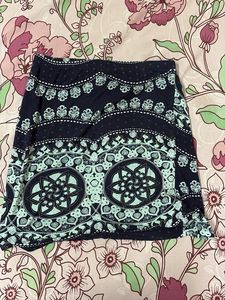 Boho Print Wrap Skirt