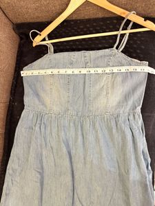 Denim Midi Dress - Casual Chic