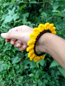 Handmade Crochet Sunflower Hair Stick