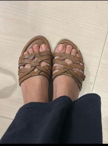 Stylish Woven Tan Sandals