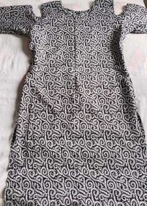 black and white kurti.