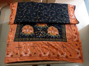 Beautiful Silk Saree With Matching Blouse