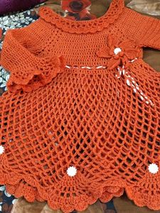 Handmade Crocheted Baby Dress