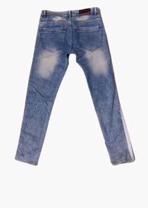 Light Wash Jeans with Side Stripe