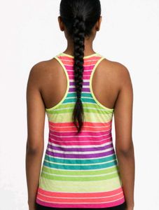 Colorful Striped Racerback Tank Top