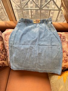 Denim Wrap Skirt