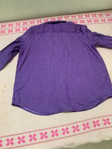 Purple Textured Button-Up Shirt