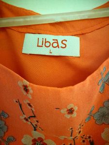 Libas Orange Floral Print gown