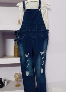 Distressed Denim Dungarees