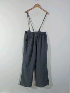 Black Plain Casual Dungaree (Women)