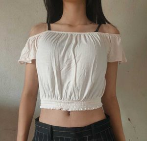 Off-Shoulder Off-White Top