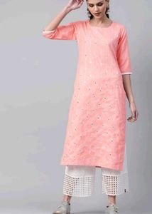 Elegant Peach Kurta Set