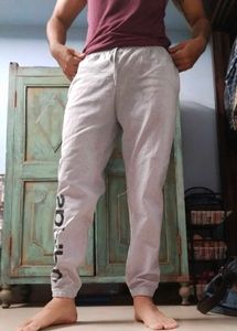 Adidas Grey Logo Sweatpants Jogger For Men