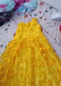 Yellow Flower Girl Dress