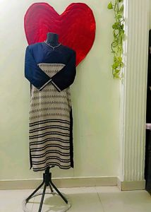 Elegant Black and Beige Kurti