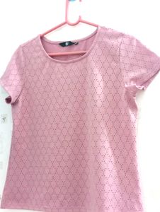 Pink patterned top