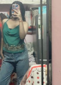 💚90s Bollywood Green Embroidered Ethnic Blouse💚