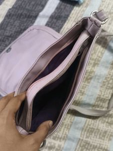 Stylish Crossbody Bag with Tassels Lilac Purple