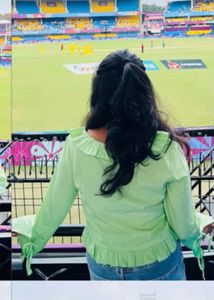 Stylish Light Green Bell Sleeve Top