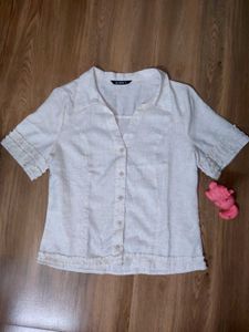 Classic White Button-Up shirt top