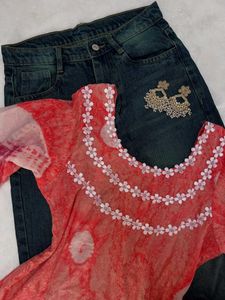 Boho Tie-Dye Kurti Tunic Top