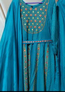 Blue Anarkali Set