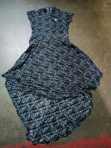 Stylish Black &amp; White Print Dress