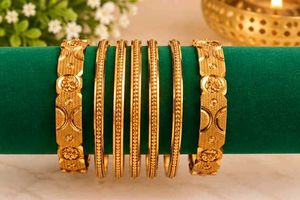 ✨ Traditional Golden Bangles Set ✨