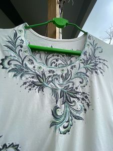 Beautifully Embroidered Kurta with palazzo