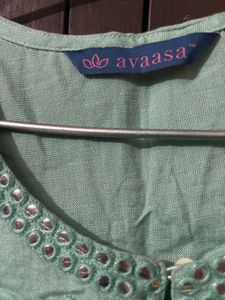Elegant Sea Green Kurta with Embellishments