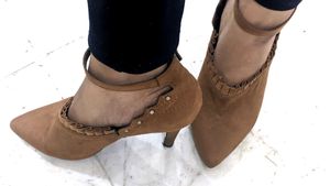 Brown Ankle Strap Heels