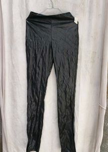 4307. Black Faux Leather Pants