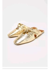 Zara Gold Mules