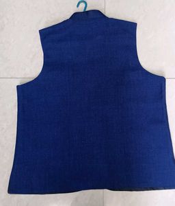 Royal Blue Ethnic Jacket / waist coat wool blend