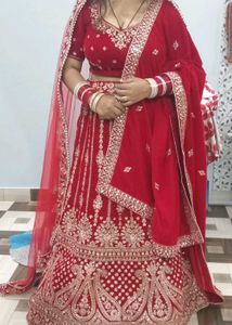 Beautiful Red Bridal Lehenga Choli
