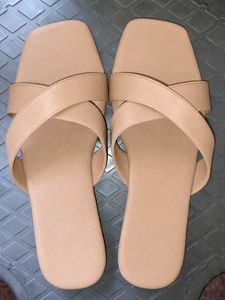 Stylish Beige Flat Sandals